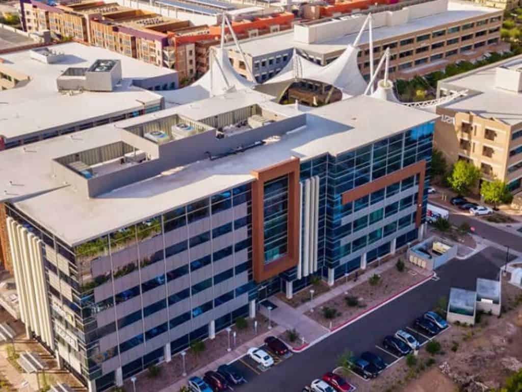 An aerial view of the SkySong project in Scottsdale Arizona